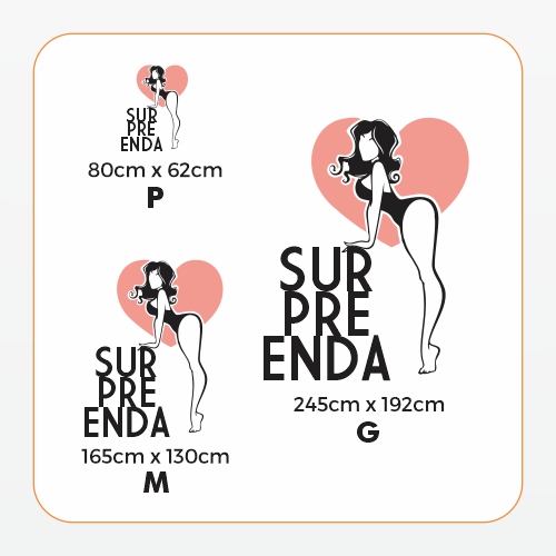 Adesivo de Vitrine - Sex Shop - Surpreenda